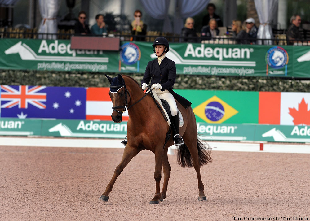 Allison Springer and Arthur lead the $75,000 Asheville Regional Airport Wellington Eventing Showcase after dressage.